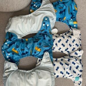 NEW! Charlie Banana Blue and White Diaper Covers